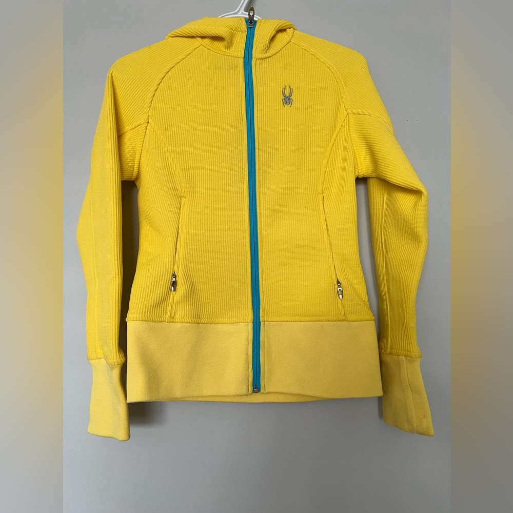 Acid yellow Spyder women Small hoodie  in Brand new condition